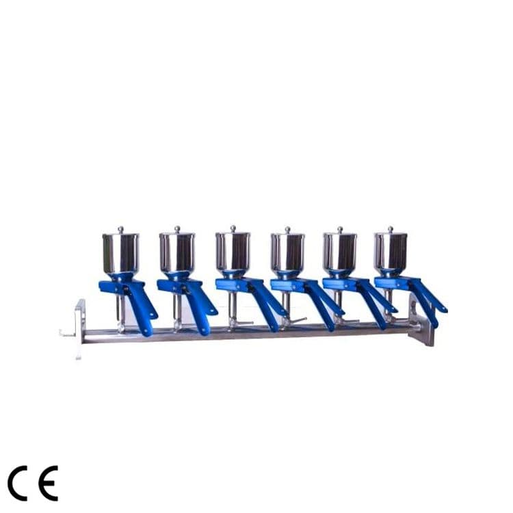 Manifolds Vacuum Filtration, Stainless steel, MFA-6S — Pompa Vakum & Sistem Vakum