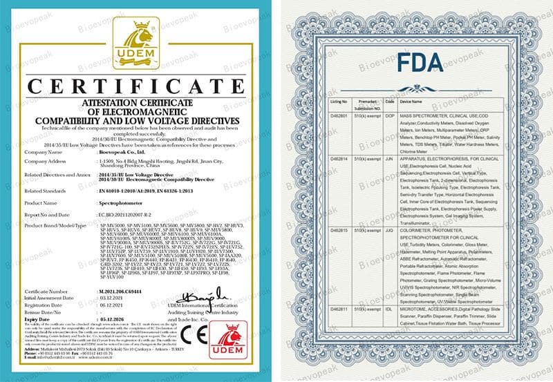 Spectrophotometer-Certification